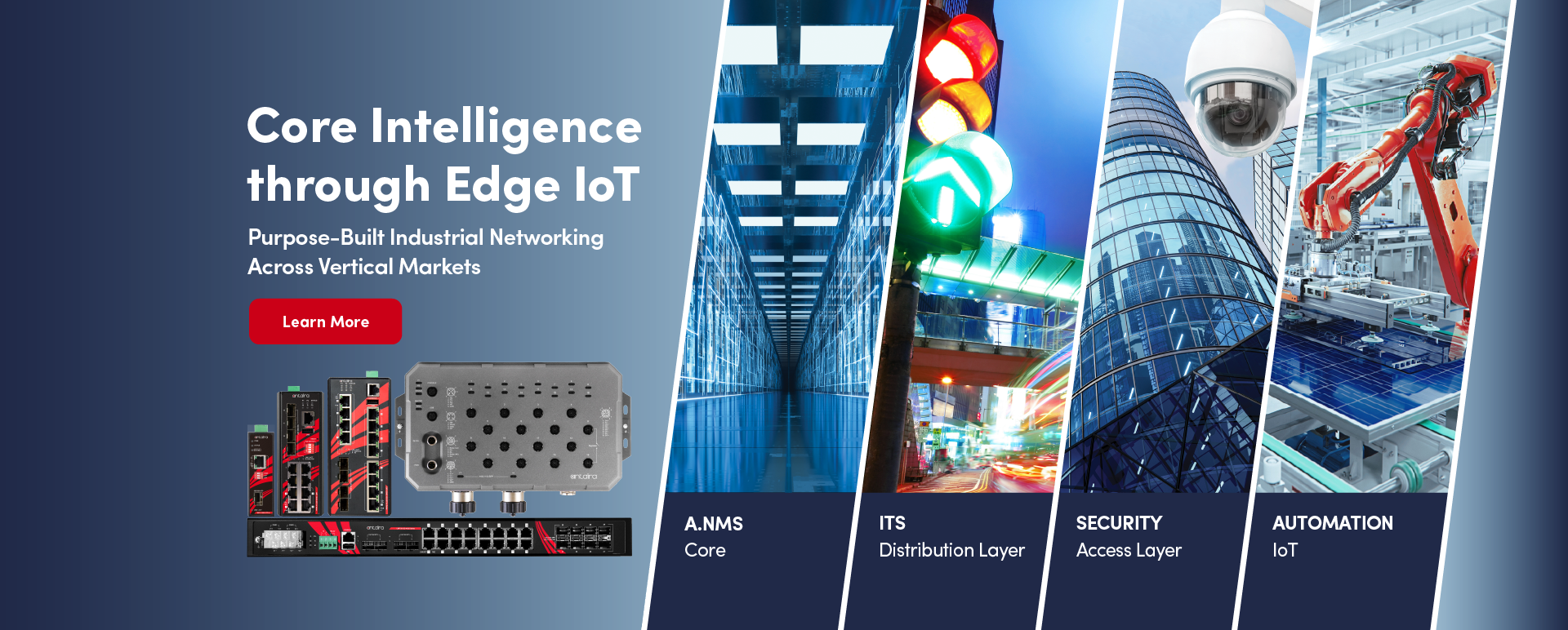 Landing Page Banner for Antaira Edge-to-Core Campaign